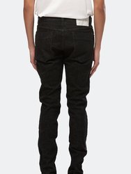 Men's Black Denim With Print On Side Seams