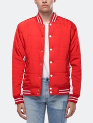 Men's Bomber Jacket In Red - Red