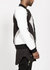 Men's Bomber Jacket With Geometric Panels In White
