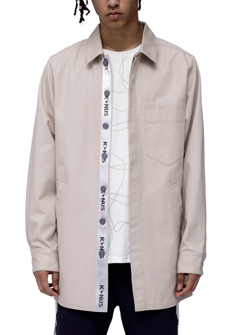 Men's Calvin Shirt Jacket Shirt In Taupe - Taupe