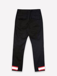 Men's Cargo Pants with Reflective Tape In Black - Black