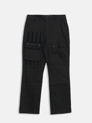 Men's Cargo Pants with Removable Pocket - Black