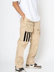 Men's Cargo Pants With Removable Pocket - Khaki