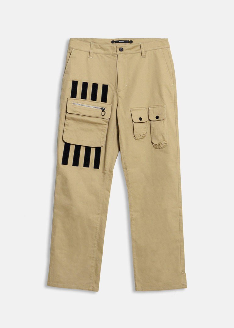 Men's Cargo Pants With Removable Pocket - Khaki - Khaki