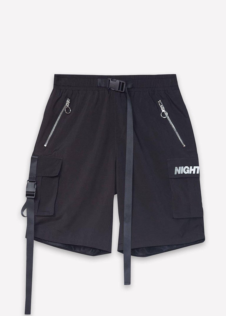 Men's Cargo Shorts In Black - Black