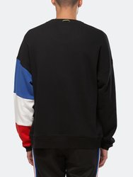 Men's Color Blocked Sweatshirt In Black