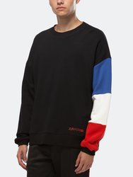 Men's Color Blocked Sweatshirt In Black