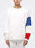 Men's Color Blocked Sweatshirt In White - White