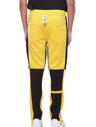 Men's Color Blocked Track pants In Yellow