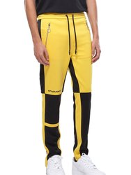 Men's Color Blocked Track pants In Yellow - Yellow