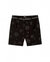 Men's Cuffed Shorts With Floral Print In Black