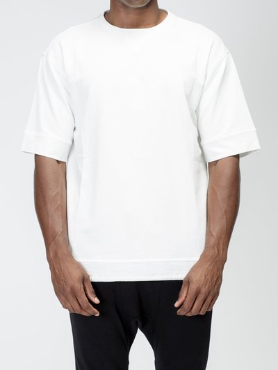 Konus Men's Cut Block Fishtail Tee In White product