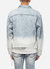 Men's Denim Trucker Jacket With Ombre Bleaching