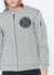 Men's Detachable Sleeve French Terry Bomber In Gray