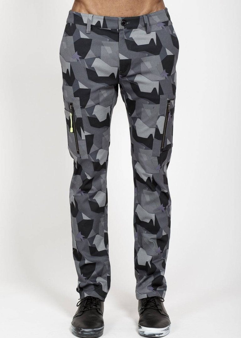 Men's Digital Camo Cargo Pants - Black - Black/Grey