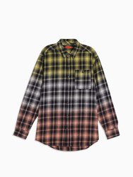 Men's Double Dip Dyed Flannel Shirt - Multi