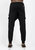 Men's Drop Crotch Cargo Pockets Sweatpants In Black