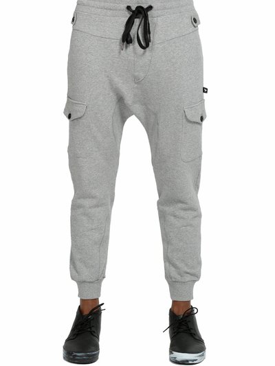 Konus Men's Drop Crotch Cargo Pockets Sweatpants In Gray product