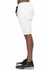 Men's Drop Crotch Shorts Contrast Pockets - White
