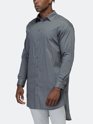 Men's Elongated Button Up Shirt