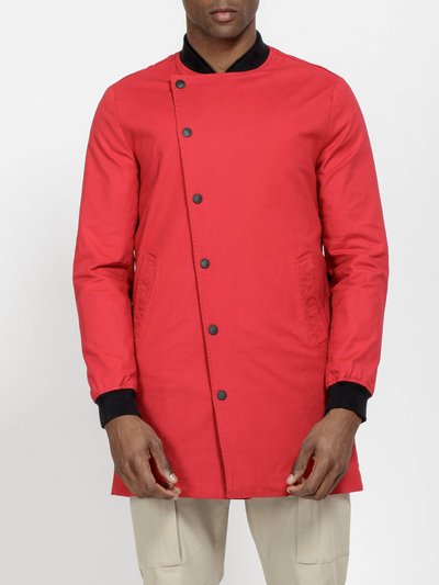 Konus Men's Elongated Twill Jacket In Red product