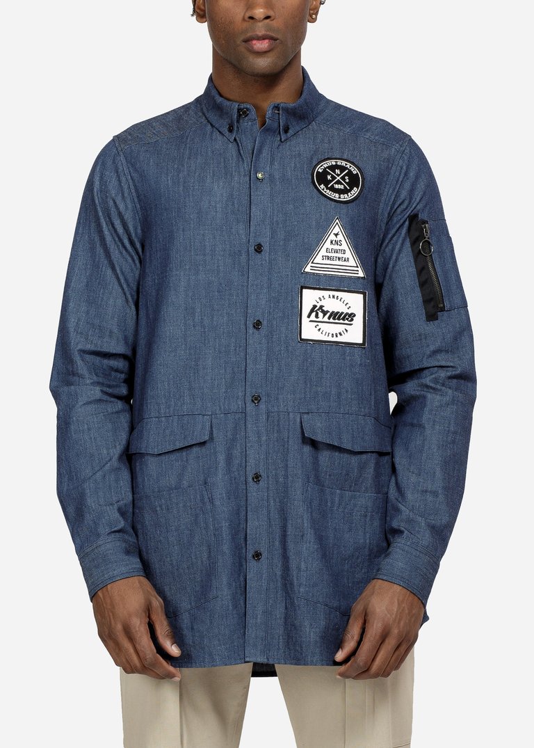 Men's Essential Chambray Button Down Shirt In Indigo