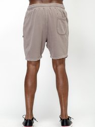 Men's Garment Dyed French Terry Shorts In Mocha