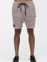 Men's Garment Dyed French Terry Shorts In Mocha - Beige