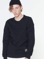 Men's Graphic Paneling Sweatshirt - Black