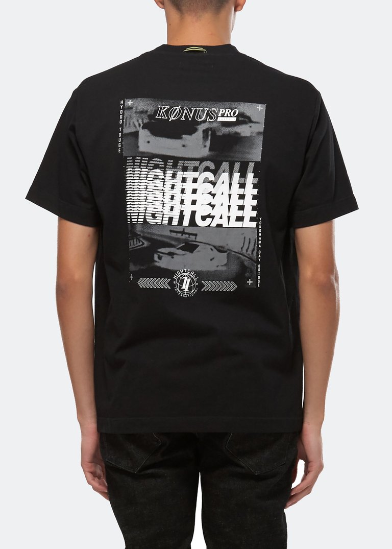 Men's Graphic Tee In Black - Black