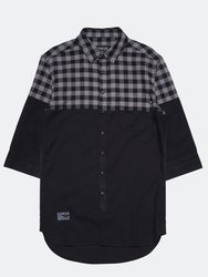 Men's Half Sleeve Button Up Shirt - Charcoal