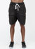 Men's Heavy Denim Knit Shorts In Black - Black