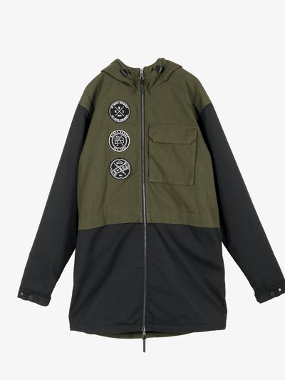 Konus Men's Hooded Jacket With Color Block x Patch - Olive product