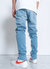 Men's Light Washed Denim With Repair Works