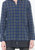Men's Longline Button Up Shirt In Plaid in Navy - Navy