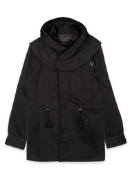 Men's M-65 Jacket With Oversized Hood In Black