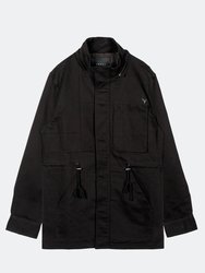 Men's M-65 Jacket With Oversized Hood In Black - Black