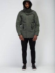 Men's M-65 Jacket With Oversized Hood In Olive