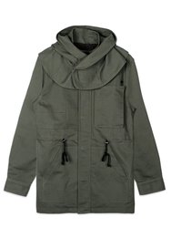 Men's M-65 Jacket With Oversized Hood In Olive
