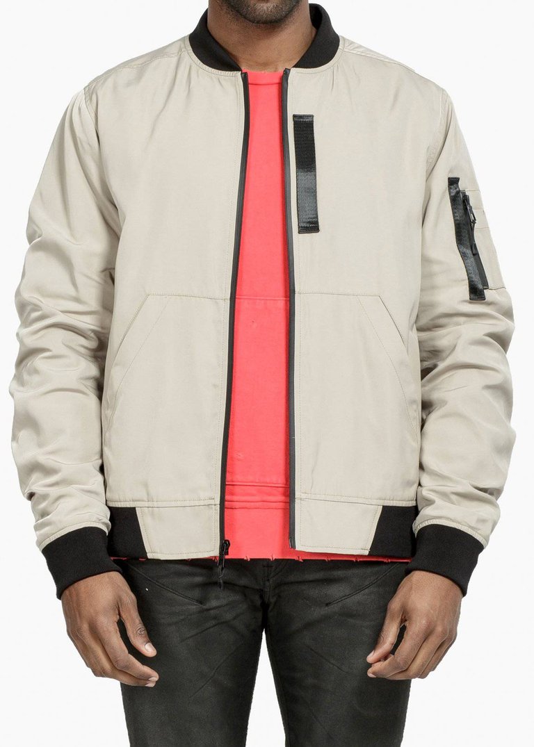 Men's MA-1 Bomber Jacket In Khaki - Khaki