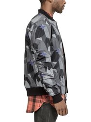 Men's Ma-1 Camo Bomber Jacket in Black