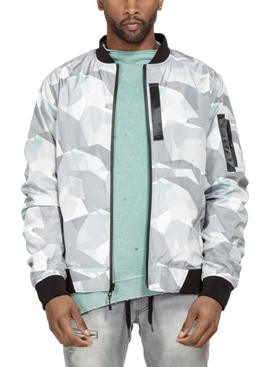 Konus Men's Ma-1 Camo Bomber Jacket In Gray product