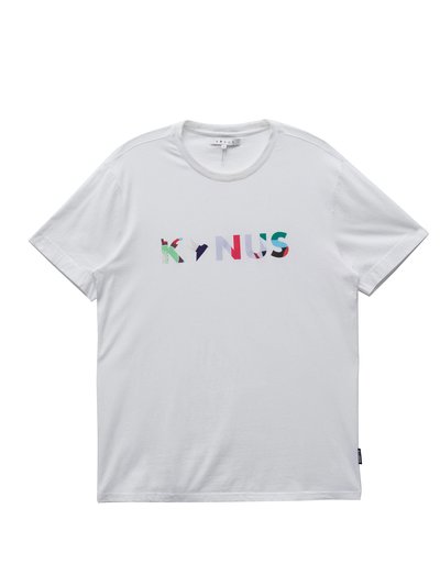 Konus Men's Multi Color Logo Print Tee In White product