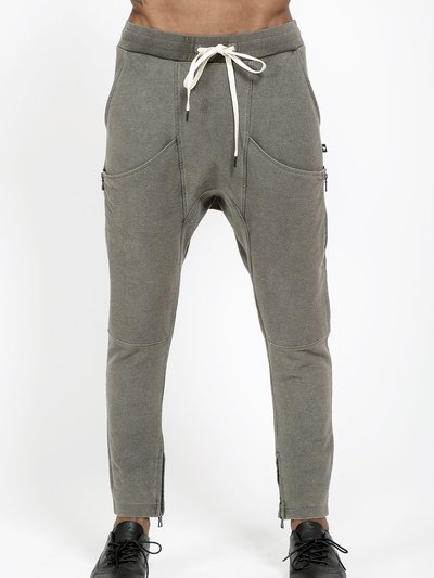 Konus Men's Over-Dyed Drop Crotch Sweatpants In Charcoal product
