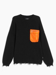 Men's Oversize Sweater In Black - Black