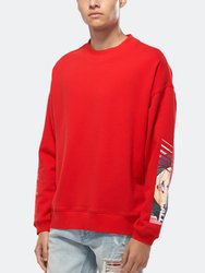 Men's Oversize Sweatshirt In Red - Red