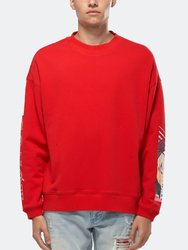 Men's Oversize Sweatshirt In Red