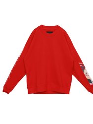 Men's Oversize Sweatshirt In Red