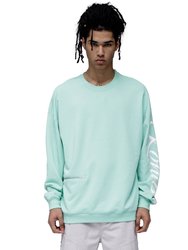 Men's Oversized Zip Pocket Sweatshirt In Mint - Mint