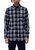 Men's Plaid Side Panel Flannel Shirt In Navy